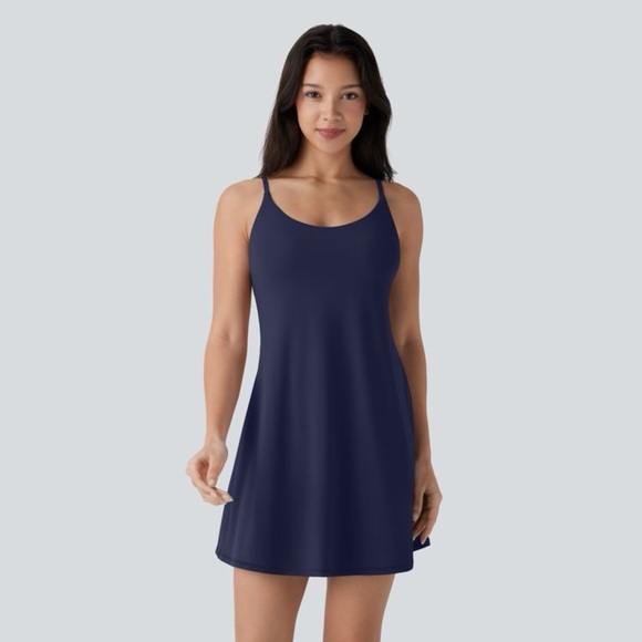 Halara active dress softlyzero peacoat navy workout exercise easy peezy mini - Picture 1 of 10